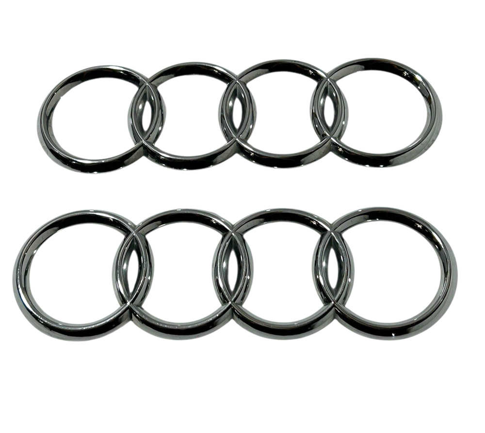AUDI Rings Emblem Badge Logo Chrome Original Lot Of 2
